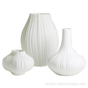 Ceramic Vases with Matte Beige and Chocolate Color, Available in Various Sizes